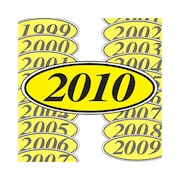 CAR DEALER DEPOT Yellow & Black Oval Year Model Signs: 2016 Pk 198-Y-16